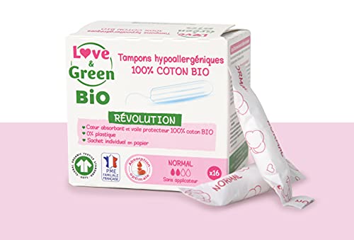 Love & Green Bio – Sellos hipoalergénicos digitales normales – 16 unidades