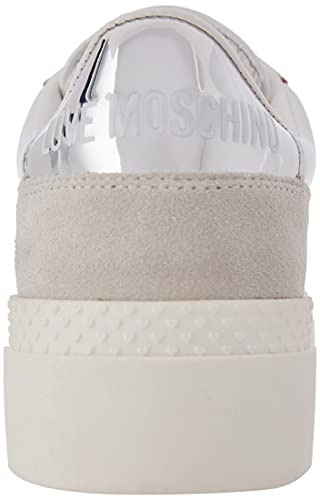 Love Moschino, Scarpe da Donna, Collezione Estate, Zapatos de Mujer, Colección Primavera Verano 2021, Bianco, 38 EU