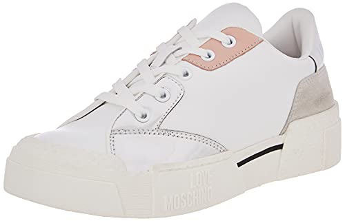 Love Moschino, Scarpe da Donna, Collezione Estate, Zapatos de Mujer, Colección Primavera Verano 2021, Bianco, 38 EU