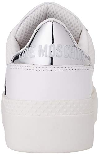 Love Moschino, Scarpe da Donna, Collezione Primavera Estate 2021, Zapatilla. Mujer, Color Blanco, 38 EU