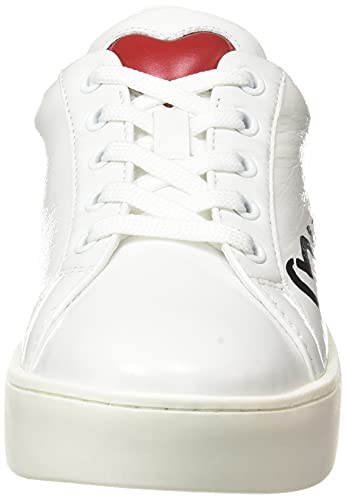 Love Moschino, Scarpe da Donna, Pre Collezione Autunno Inverno 2021, Zapatillas Mujer, Bianco, 40 EU