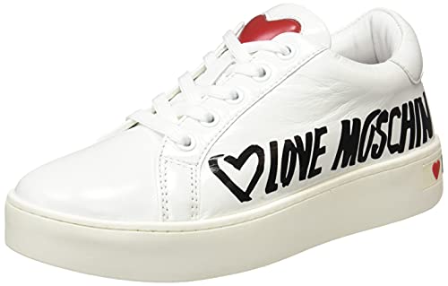 Love Moschino, Scarpe da Donna, Pre Collezione Autunno Inverno 2021, Zapatillas Mujer, Bianco, 40 EU