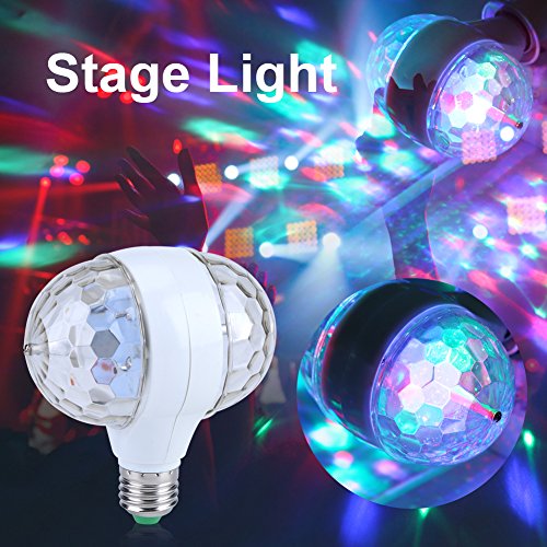 Luces Discoteca Bola E27 6W, efecto de fiesta navideña, bola mágica, LED KTV, DJ, luz de discoteca RGB LED (blanco)