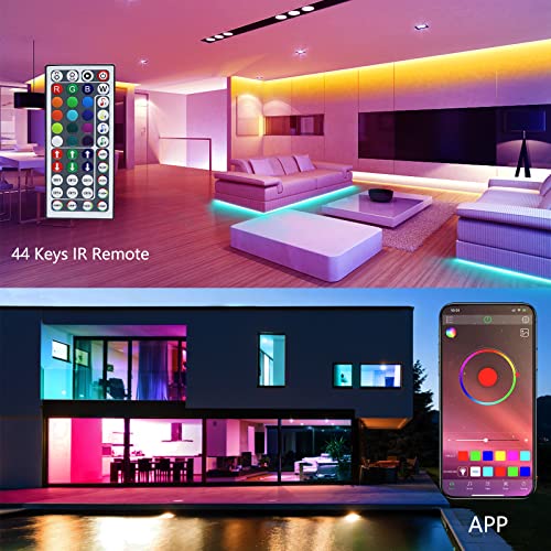 Luces Led Habitacion, GUSODOR 10M RGB Tira Led con Control Remoto y Control de APP, Leds Habitacion con Sincronización de Música/Modo de Temporización, Cortable Led Lights para Hogar Fiesta Dormitorio