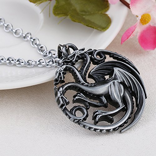 lureme Juego de Tronos Inspirado Targaryen Colgante Traje Collar-Rojo (nl005382-1)