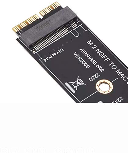 M.2 SSD Adaptador Adapter to NGFF M.2 gigabase para MacBook High Speed Adapter NVME AHCI compatible con MacBook 2013-2017 A1465 A1466 A1398 A1502 SSD 12 + 16 Pin Plug and Play