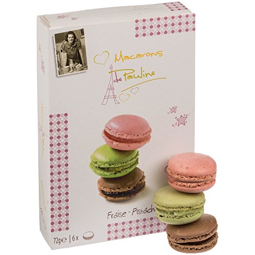 Macarons de Pauline Macarons Mix fresa, pistacho y chocolate 72 g