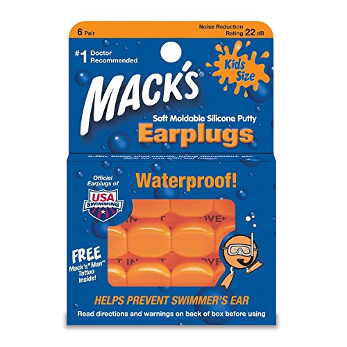 Macks - Tapones de silicona moldeables para niños (18 pares, 3 paquetes de 6 unidades)
