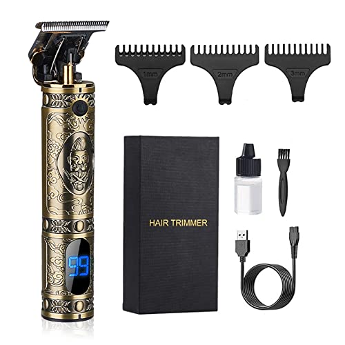 Maquina Cortar pelo Profesional, Bestauty Cortapelos Hombre Profesional Recortadora Barba 180 minutos Tiempo Trabajo con LCD Pantalla Aceite Lubricante Kit Familia ( Bronce )