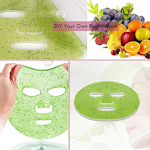 Máquina para hacer mascarillas faciales, Onekey Operate DIY Face Mask Maker, Spa Natural Fruit and Vegetable Face Mask Machine + Tabletas de colágeno para hidratar el rejuvenecimiento de la piel