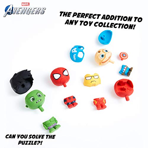 Marvel Figuras para Niños, Pack 5 Muñecos Marvel Iron Man Spiderman Capitan America y Hulk, Gomas de Borrar Coleccionables, Regalos Originales para Niños Edad 3+ (Avengers Gomas de borrar)