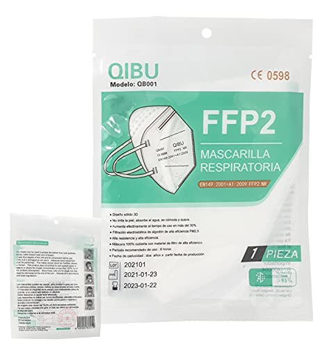 Mascarilla protectora de polvo y partículas caja 20 unidades ffp2 nr Homologada con certificación ce