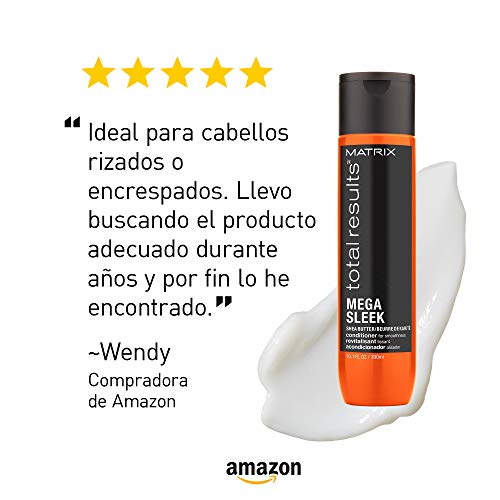 Matrix Acondicionador Mega Sleek hidratante con manteca de karité, 300 ml