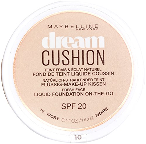 Maybelline DREAM CUSHION FDT NU 10 Ivory base de maquillaje - Base de maquillaje (Ivory, #F8e3bc, 26 mm, 70 mm, 70 mm, 62 g)