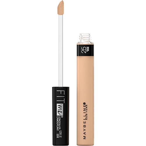 Maybelline New-York, Corrector de Ojeras e Imperfecciones Fit Me, Todo Tipo de Pieles, 25 Medium, 6,8 ml