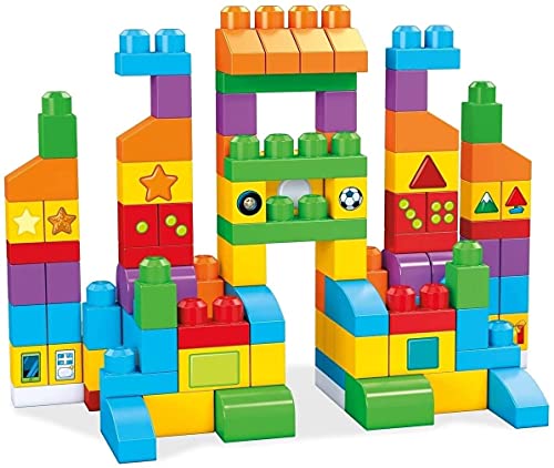 Mega Bloks FVJ49 Let's Get Learning Bricks, Multi-Colour