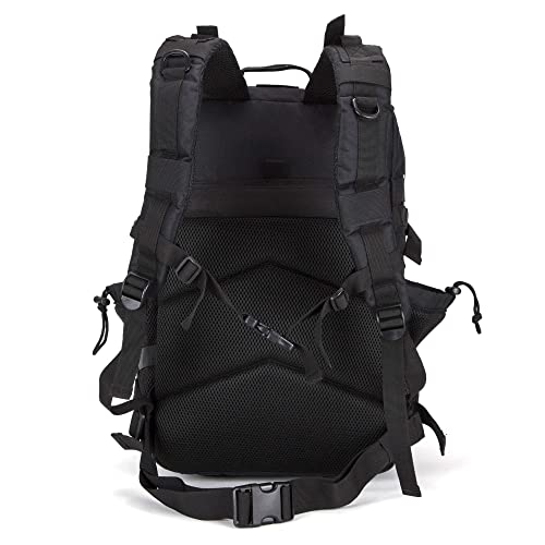 Memories Mochila 45L Tactica Militar Impermeable para Crossfit Caza Senderismo Gimnasio y Deportes al Aire Libre. (Negro)