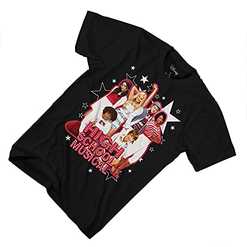 Mens High School Musical Shirt - High School Musical Troy Bolton, Sharpay Evans, Gabriella Montez Graphic T-Shirt (Black, XX-Large)
