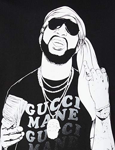 MERCHCODE Merch Código Hombre Gucci goldmane Money tee – Camiseta, Hombre, Gucci Mane Money tee, Negro, Medium