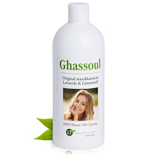 Mezcla de ghassoul listo para usar | con perfume de lima | Orgánico | Libre de químicos y jabones | Hipoalergénico | 500 ml