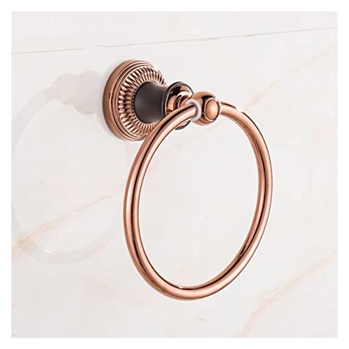 MiaoMiao 304 Acero Inoxidable Rosa Oro/Oro Toalla de Toalla Toalla Anillo Colgante Redondo Simple Europeo baño Accesorios Service (Color : Rose Gold)