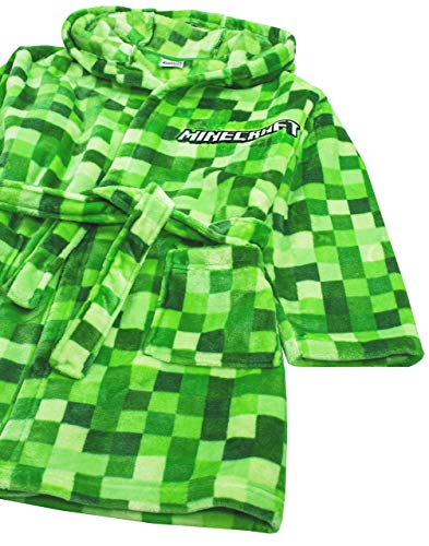 Minecraft Albornoz Pixelated Creeper Gamer Gift Boys Albornoz 9-10 años