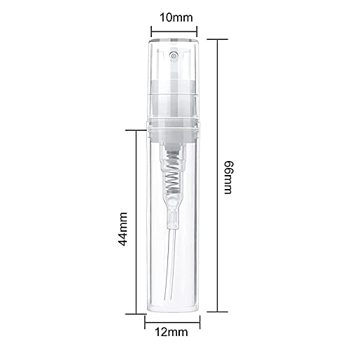 Mini Botellas de Pulverización, 40 Piezas Botella de Spray de Perfume Botella de Perfume de Plástico Botellas de Perfume Vacías Portátiles Recargables para Perfumes y Cosméticos（15 ml）