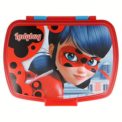 | Miraculous Ladybug | Sandwichera Para Niños Decorada - Fiambrera Infantil | Caja Para El Almuerzo Y Porta Merienda Para Colegio - Lonchera