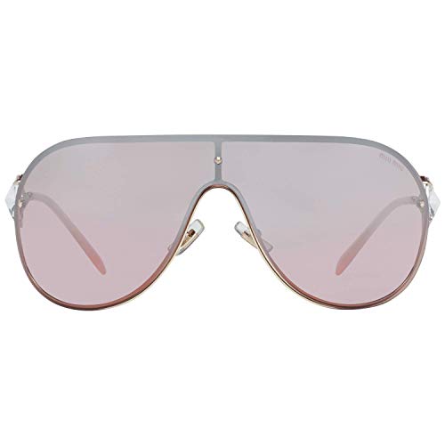 Miu Miu 0MU 67US Gafas, Pale Gold/Pink Silver Shaded, 37 para Mujer