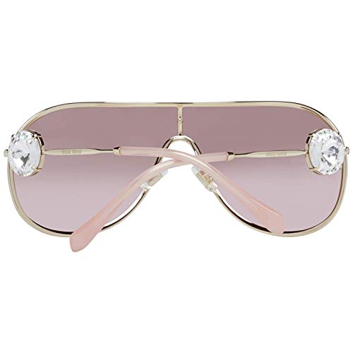 Miu Miu 0MU 67US Gafas, Pale Gold/Pink Silver Shaded, 37 para Mujer