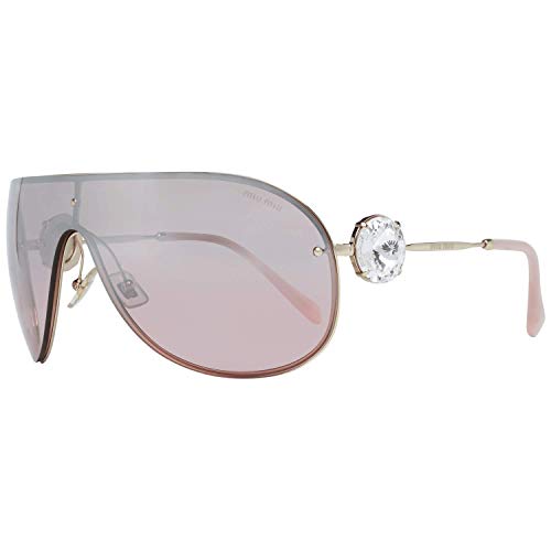 Miu Miu 0MU 67US Gafas, Pale Gold/Pink Silver Shaded, 37 para Mujer