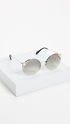 Miu Miu 0MU52TS VW75O0 60 Gafas de Sol, Dorado (Pale Gold/Grey Silver), Mujer