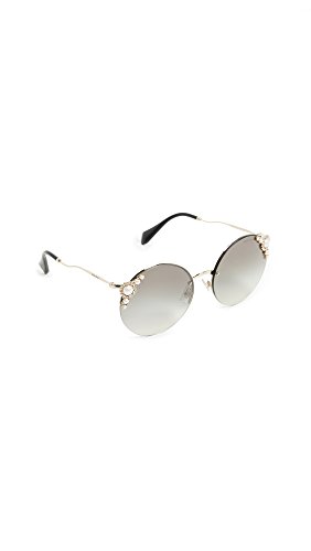 Miu Miu 0MU52TS VW75O0 60 Gafas de Sol, Dorado (Pale Gold/Grey Silver), Mujer