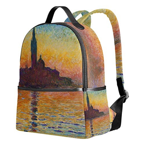 Mochila Ahomy para niñas, San Giorgio Maggiore at Dusk River Rucksack School Book Bags Casual Daypacks para Viajes y Deportes