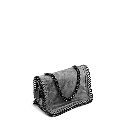 MODELISA - Bolso Bandolera Cadena Para Mujer (Gris)