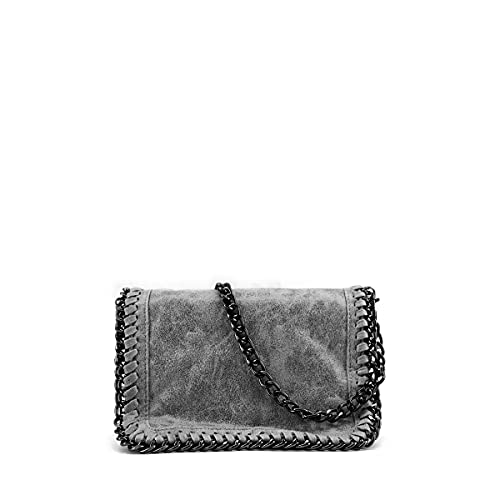 MODELISA - Bolso Bandolera Cadena Para Mujer (Gris)