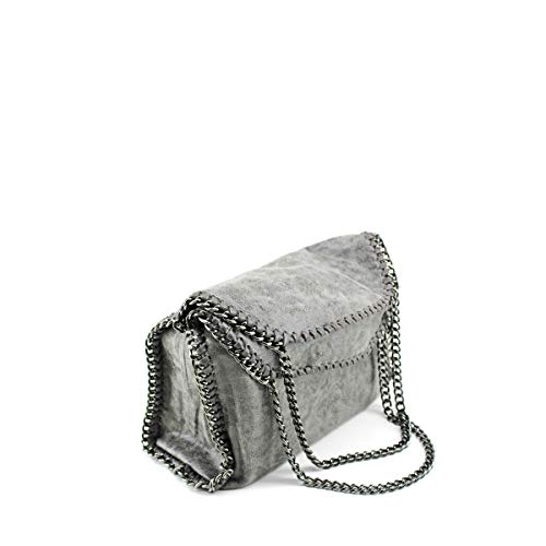 MODELISA - Bolso Hombro Con Asa De Cadena Para Mujer (Gris)