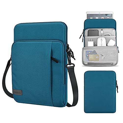 MoKo Funda Compatible con Galaxy Tab S8+ 12.4", Surface Pro 8/Laptop Go 12.4",Macbook Pro M1 Pro/M1 MAX 14.2 2021/Pro 13.3" 2020/Air 13.3" 2019/20/ Air Retina 13.3" 2018/Chromebook, Pavo Real Azul