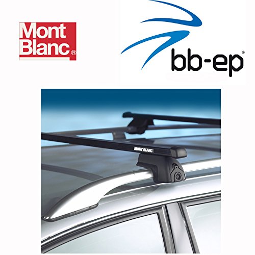 Mont Blanc Premium Acero Baca/Last portaequipajes para Citroën Picasso MPV con alcance normal Reling a partir de año 2006 hasta hoy – Sistema de baca Completo montado en cartón (Incluye Protec tono cristal Toallitas antivaho y