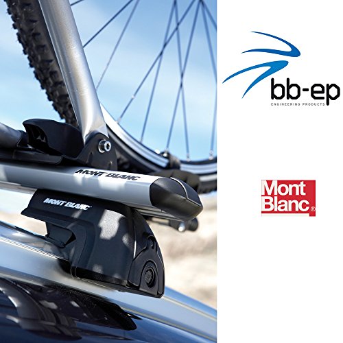 Mont Blanc Premium Aluminio Baca/Last portaequipajes para Seat Altea XL MPV con integrada Reling a partir de año 2007 hasta hoy – Sistema de baca Completo montado en cartón (Incluye Protec tono cristal Toallitas antivaho y