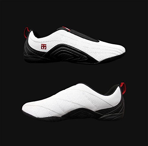 Mooto Korea Taekwondo Shoes Spirit S2 Fighter MMA Artes Marciales Hapkido Karate Gym School Academy Competición de Entrenamiento (White, 235(US4.5-For Youth))