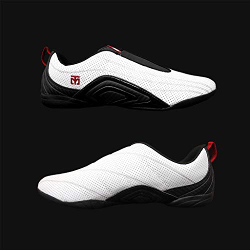 Mooto Korea Taekwondo Shoes Spirit S2 Fighter MMA Artes Marciales Hapkido Karate Gym School Academy Competición de Entrenamiento (White, 235(US4.5-For Youth))