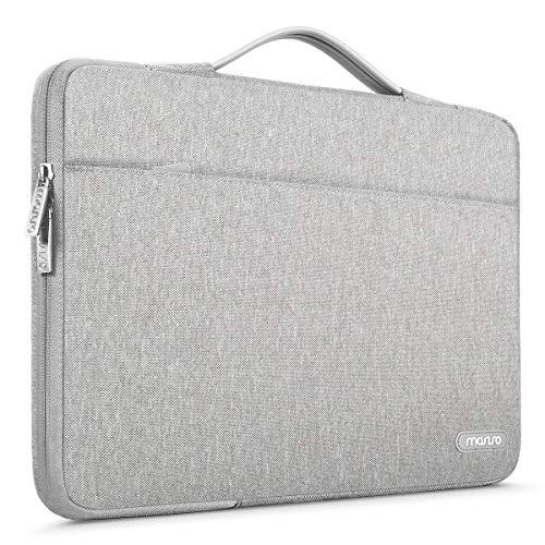 MOSISO Maletín 13-13,3 Pulgadas Compatible con MacBook Pro 14 Pulgadas 2022 2021 M1 Pro / M1 MAX A2442, Funda Blanda Protectora 360 Multifuncional Bolso con Correa de Carro, Gris