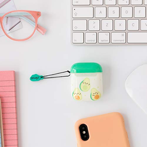 Mr Wonderful Wondee Funda Slim de TPU brillo con diseño de Aguacates para Airpods Apple, Compatible con Airpods 1 & 2