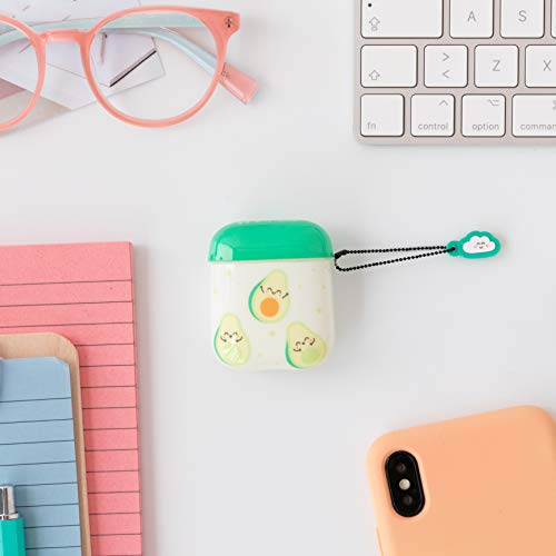 Mr Wonderful Wondee Funda Slim de TPU brillo con diseño de Aguacates para Airpods Apple, Compatible con Airpods 1 & 2