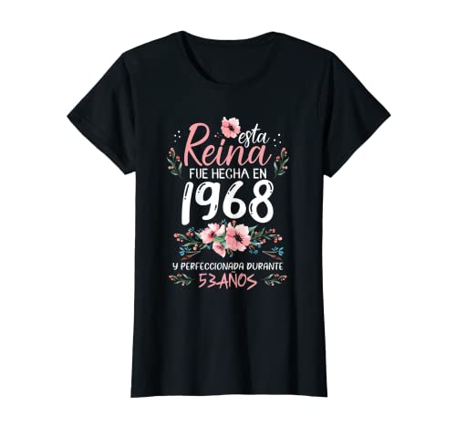 Mujer 53 Años Regalo de Cumpleaños Mujer Hecha En 1968 53 Años Camiseta