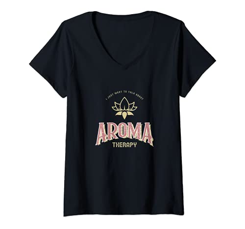 Mujer Aromaterapia Aromaterapistas Curativos Camiseta Cuello V