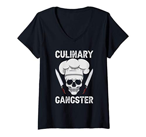 Mujer Culinary Gangster - Chef amateur - Cocinero Camiseta Cuello V