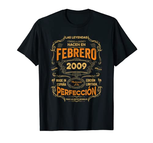 Mujer Leyendas Febrero 2009 Hombre Mujer 13 Años Cumpleaños Camiseta