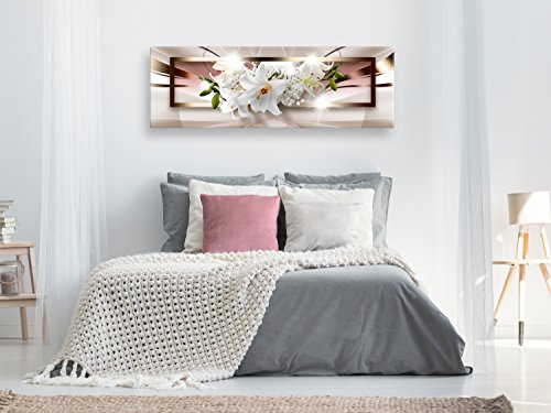 murando Cuadro en Lienzo Flores 90x30 cm Impresión de 1 Pieza Materia del Tejido no Tejido Artística Imagen Gráfica Decoracion de Pared - Glamour de magnolia rosado b-A-0364-b-a